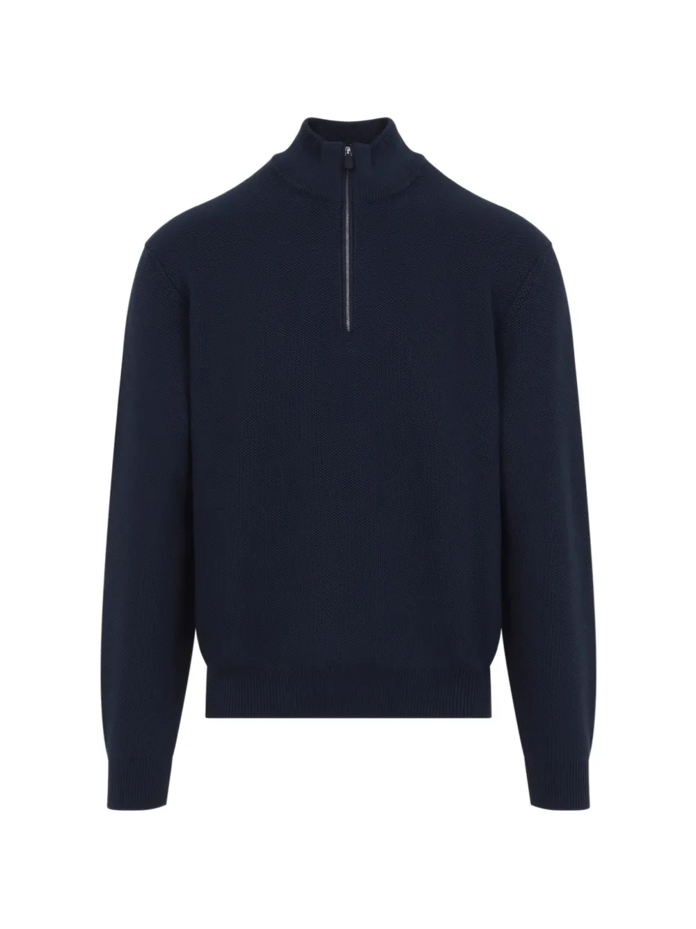 Ralph Lauren Purple Label half-zip waffle-knit sweater - Blau