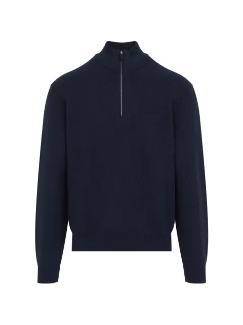 Ralph Lauren Purple Label half-zip waffle-knit sweater