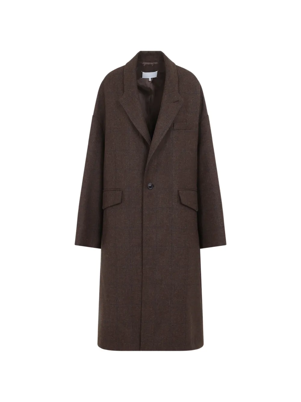 Maison Margiela check-pattern wool coat - Braun