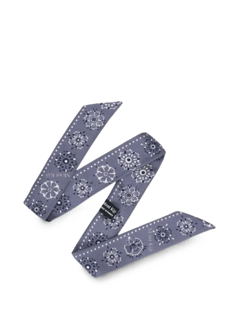 Mont Kiji Tuileries floral-print silk wristband - Blau