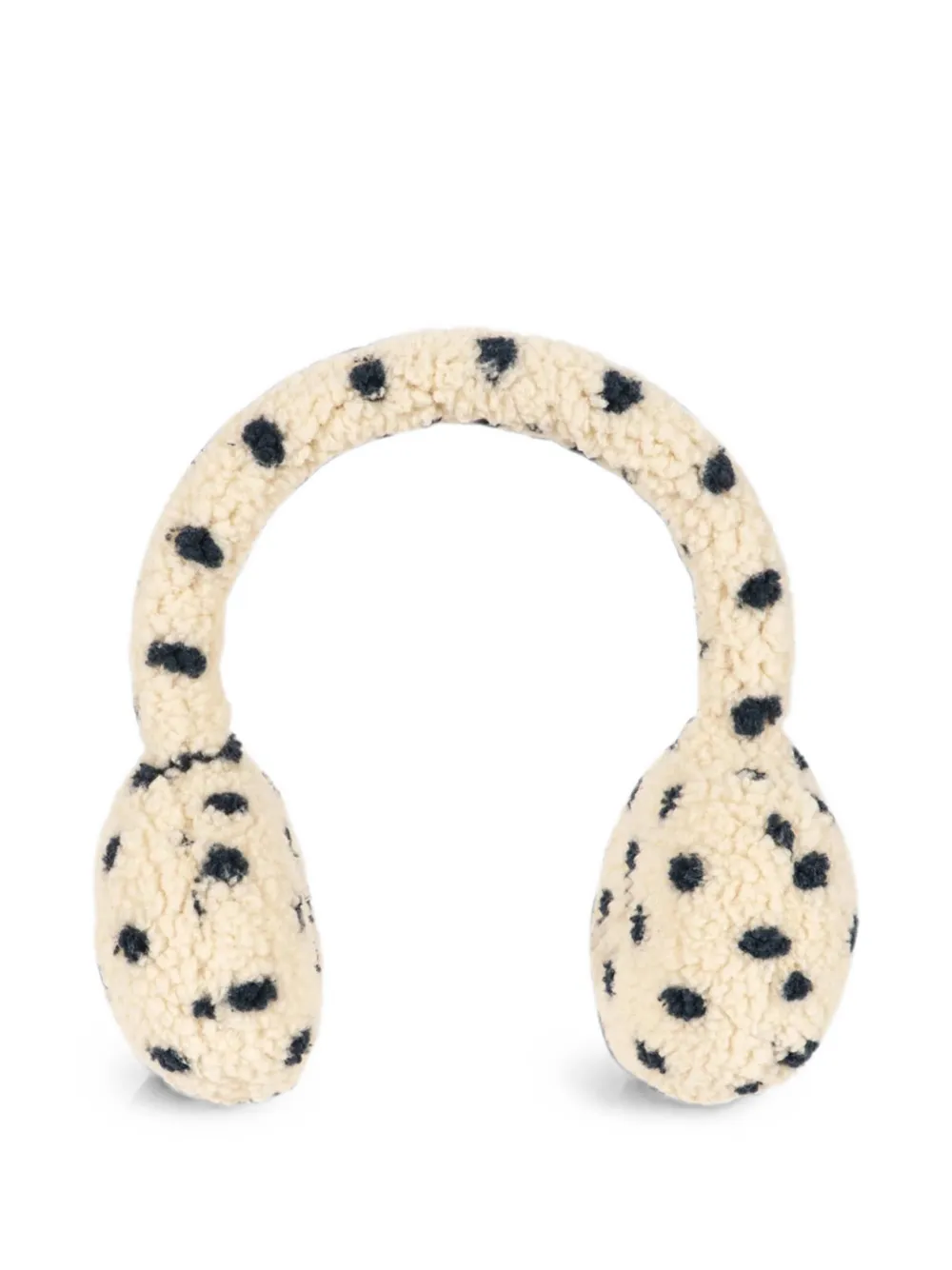 Konges Sløjd Jody polka-dot borg earmuffs - Toni neutri