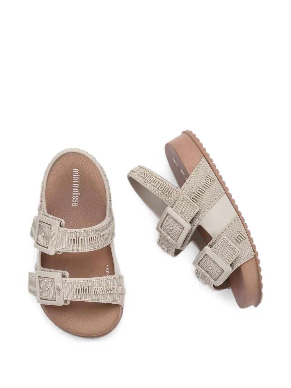Mini Melissa Cozy M Lover flat sandals Beige