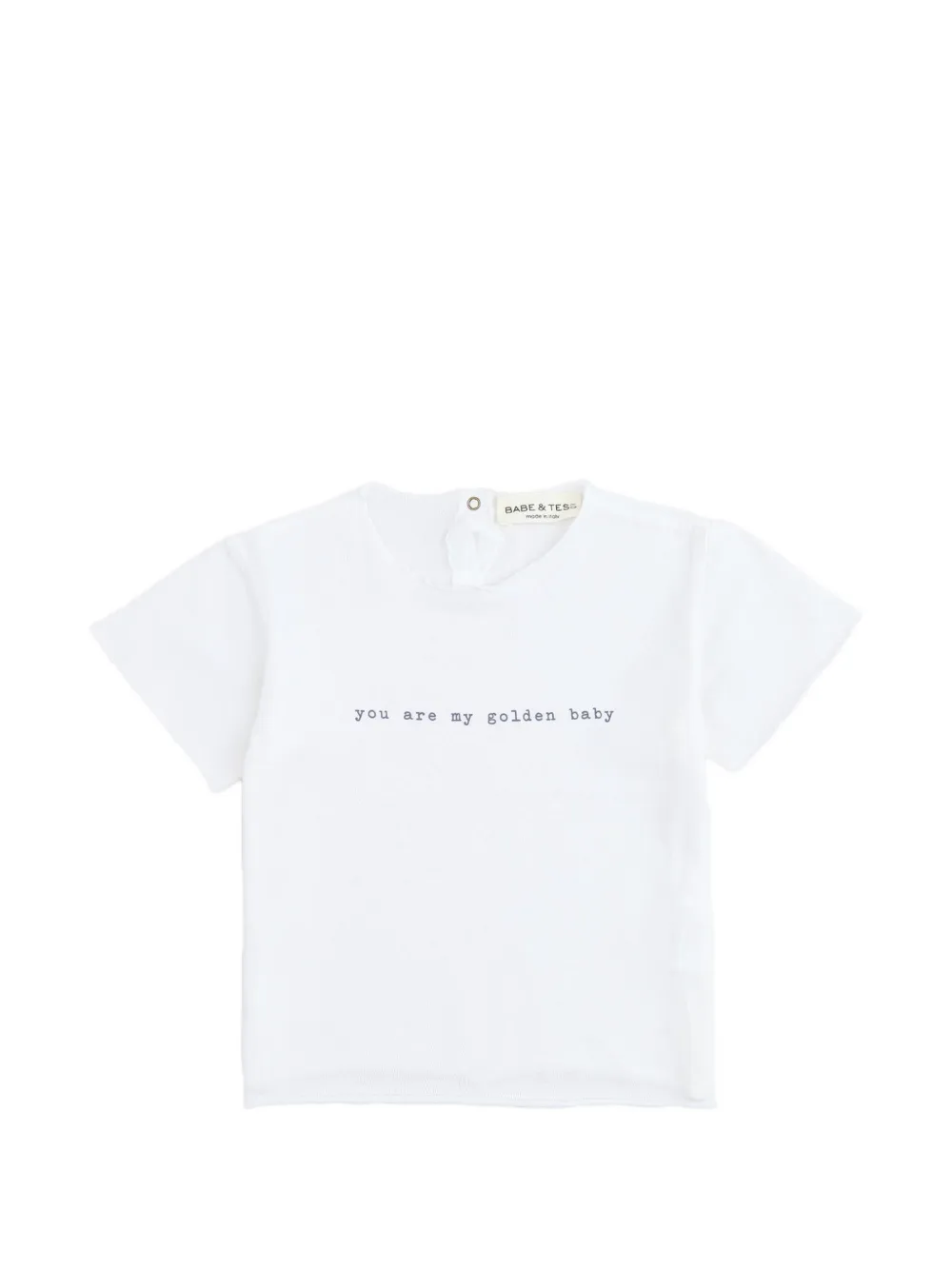 BABE & TESS slogan-print short-sleeved T-shirt - Bianco