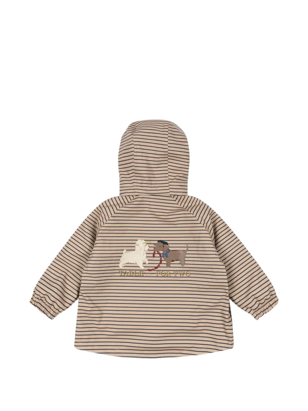 Konges Sløjd Rainy Palme gestreept jack met hondenprint Beige