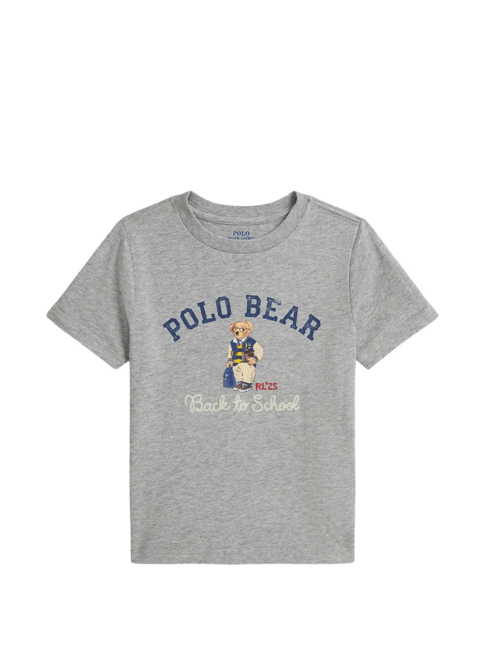 POLO RALPH LAUREN KIDS T-shirt con stampa Polo Bear - Grigio