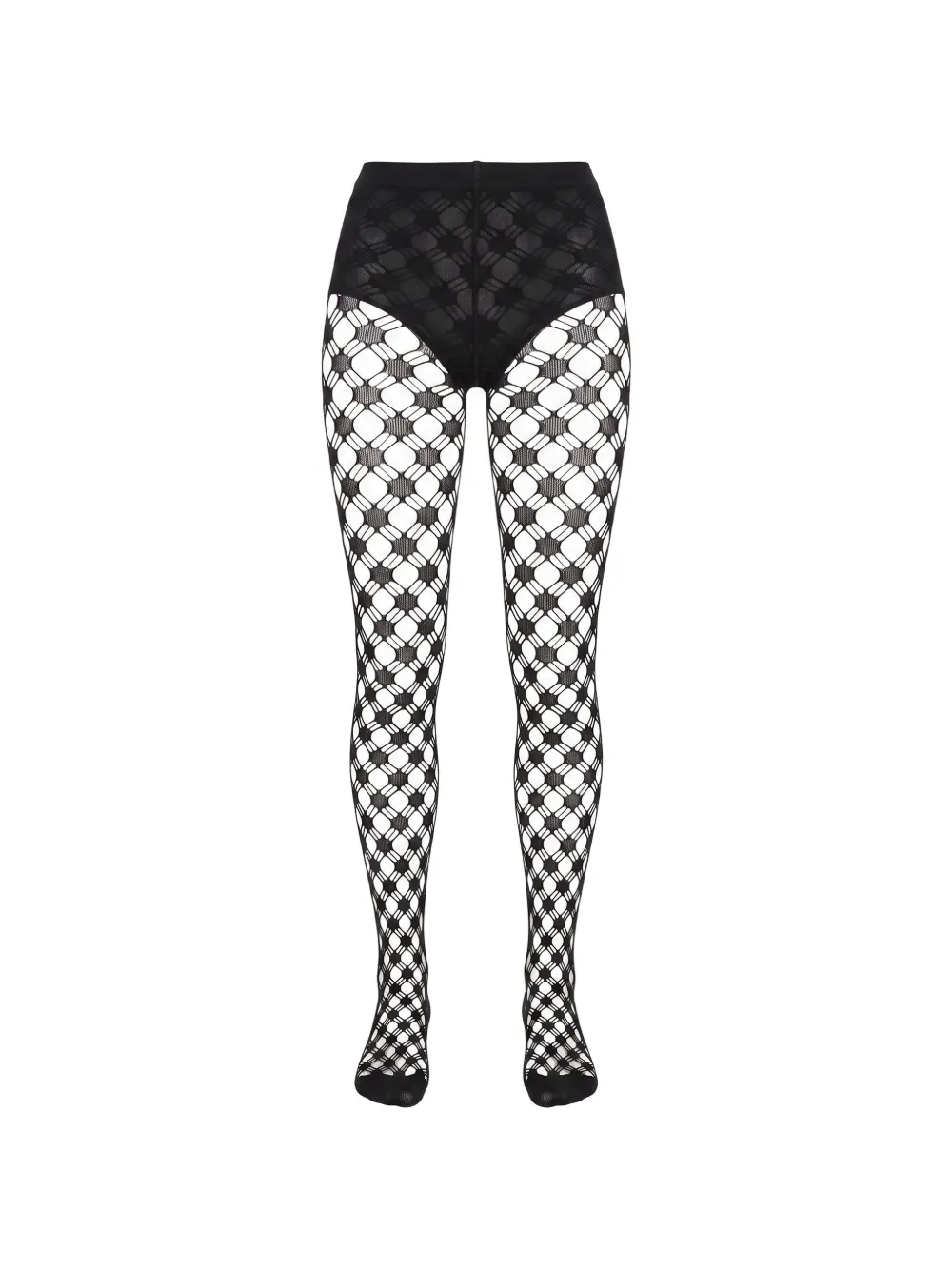 Wolford geometric-pattern fishnet tights - Schwarz