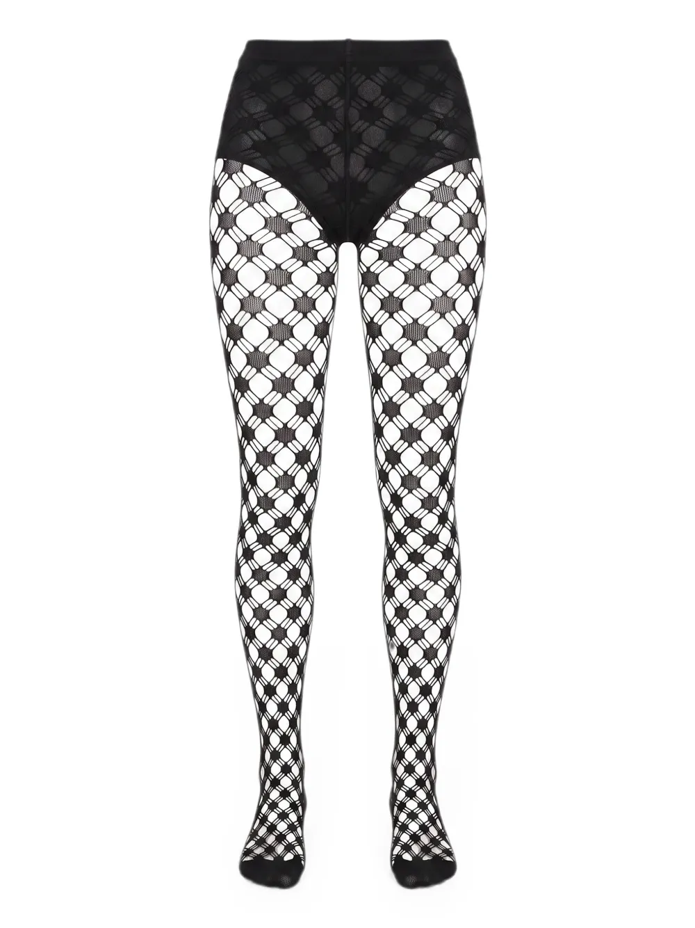Wolford Visnet panty met geometrisch patroon Zwart