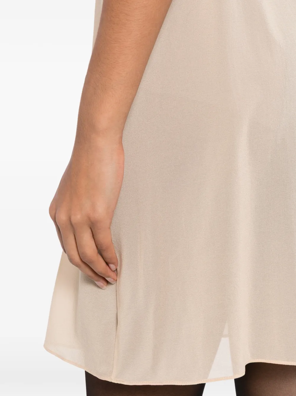 TOM FORD Georgette cocktail-slipdress met stretch Beige