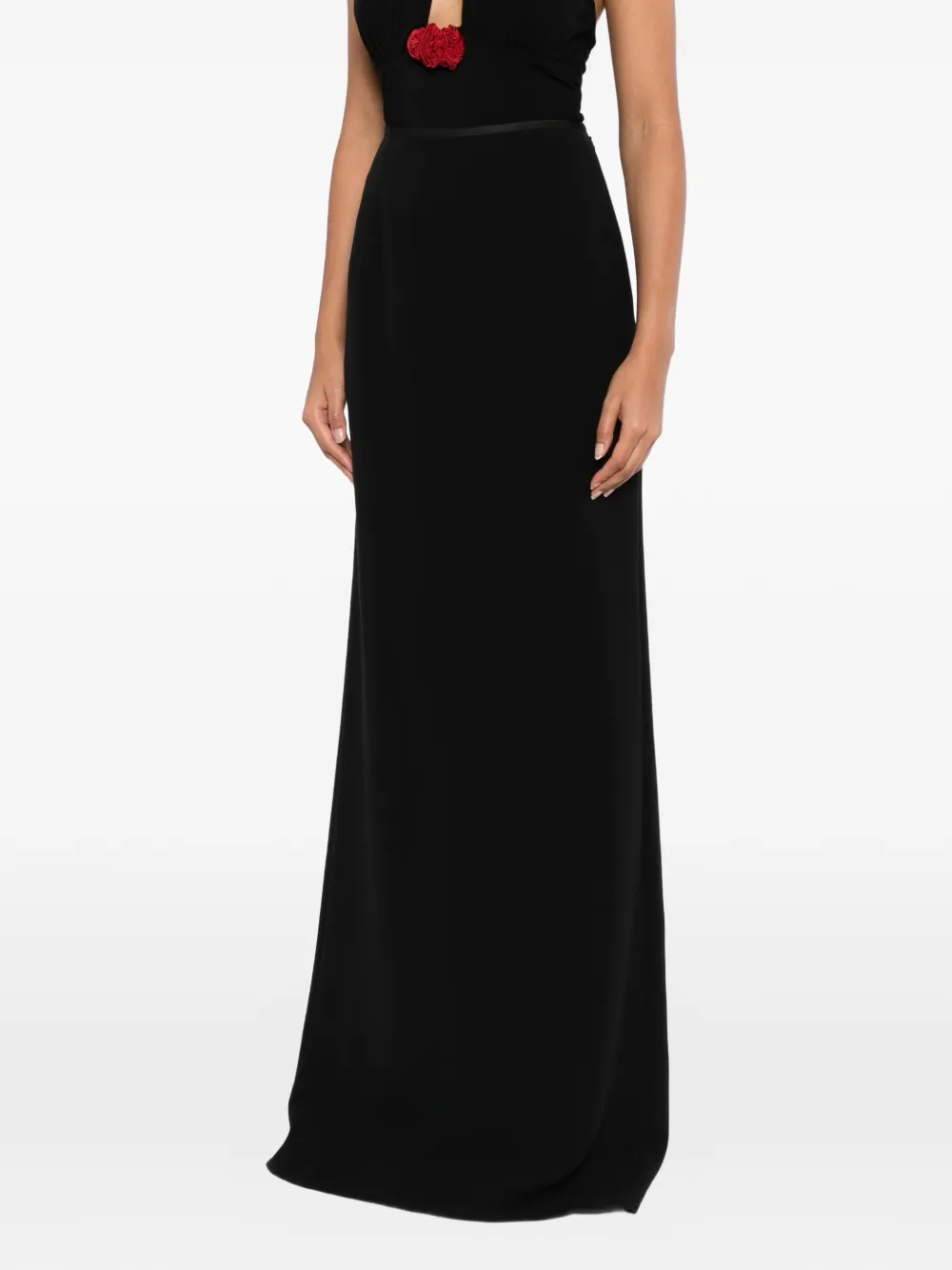 TOM FORD Zijden crêpe high-waist rok Zwart