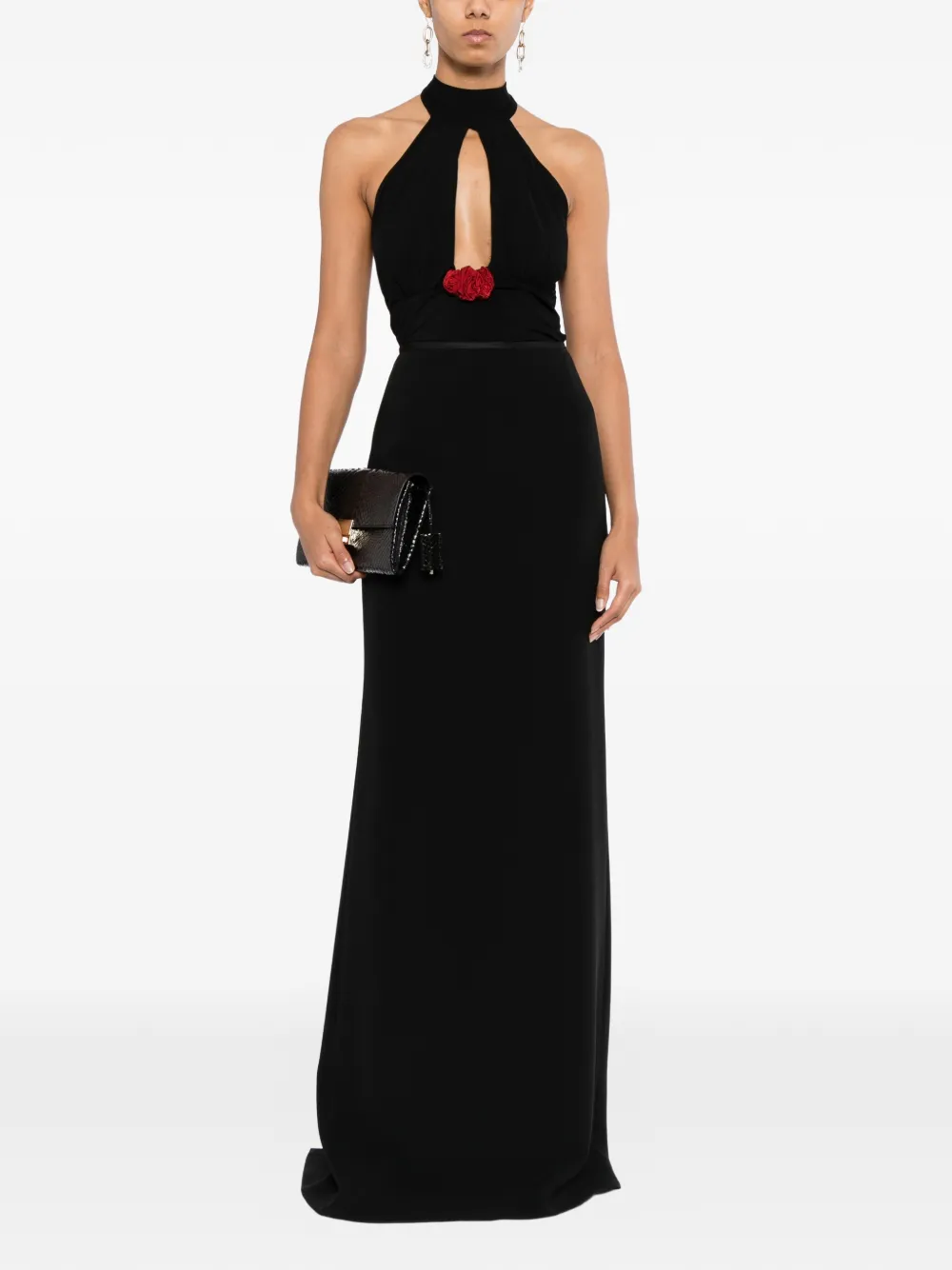 TOM FORD Zijden crêpe high-waist rok Zwart