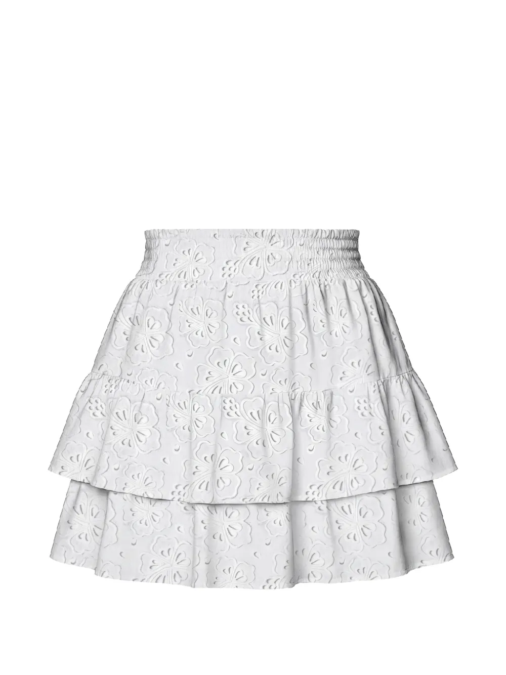 MC2 Saint Barth Eivissa embroidered tiered skirt · S