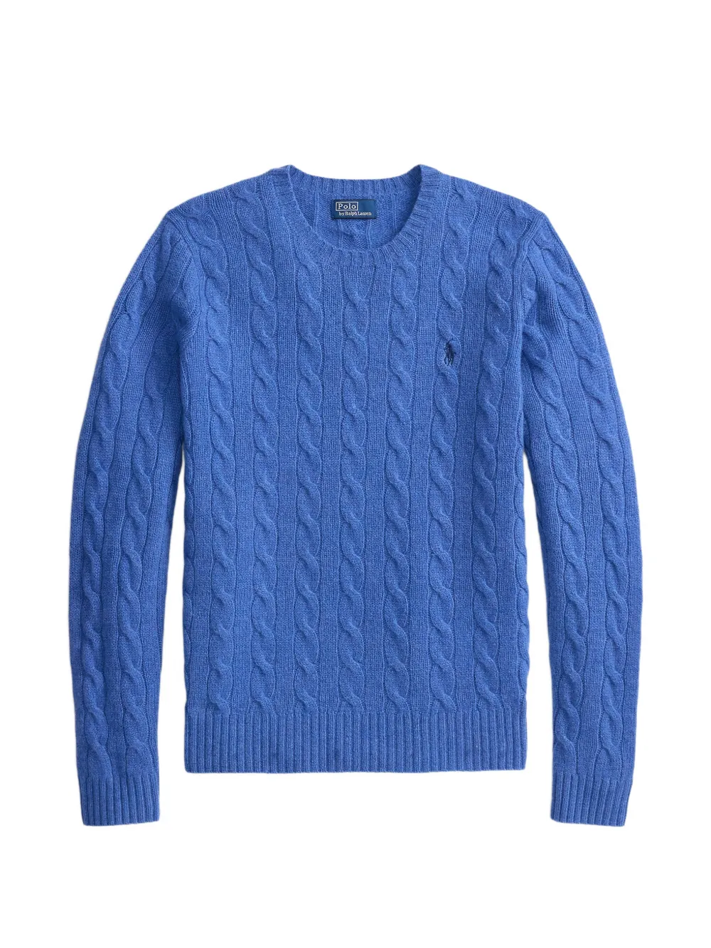 Polo Ralph Lauren cable-knit logo-embroidered sweater - Blau