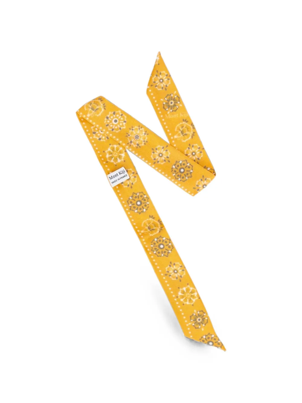 Mont Kiji floral-print silk wristband - Giallo