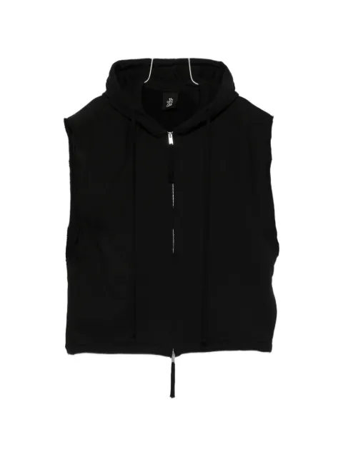 Thom Krom raw-edge zip-up hoodie