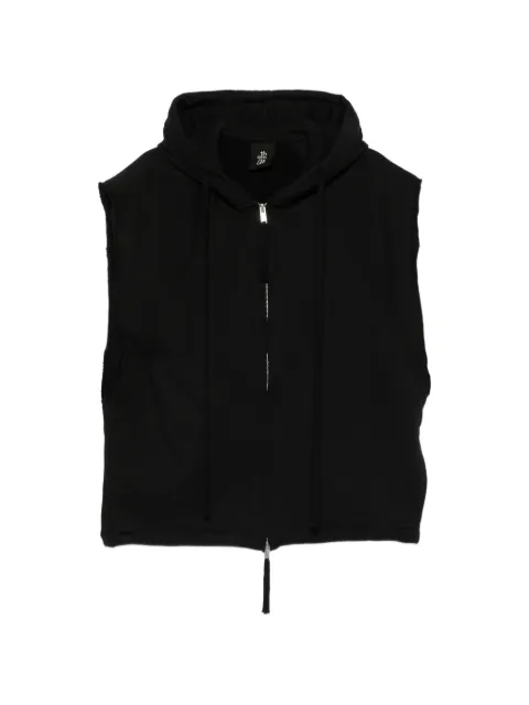 Thom Krom raw-edge zip-up hoodie