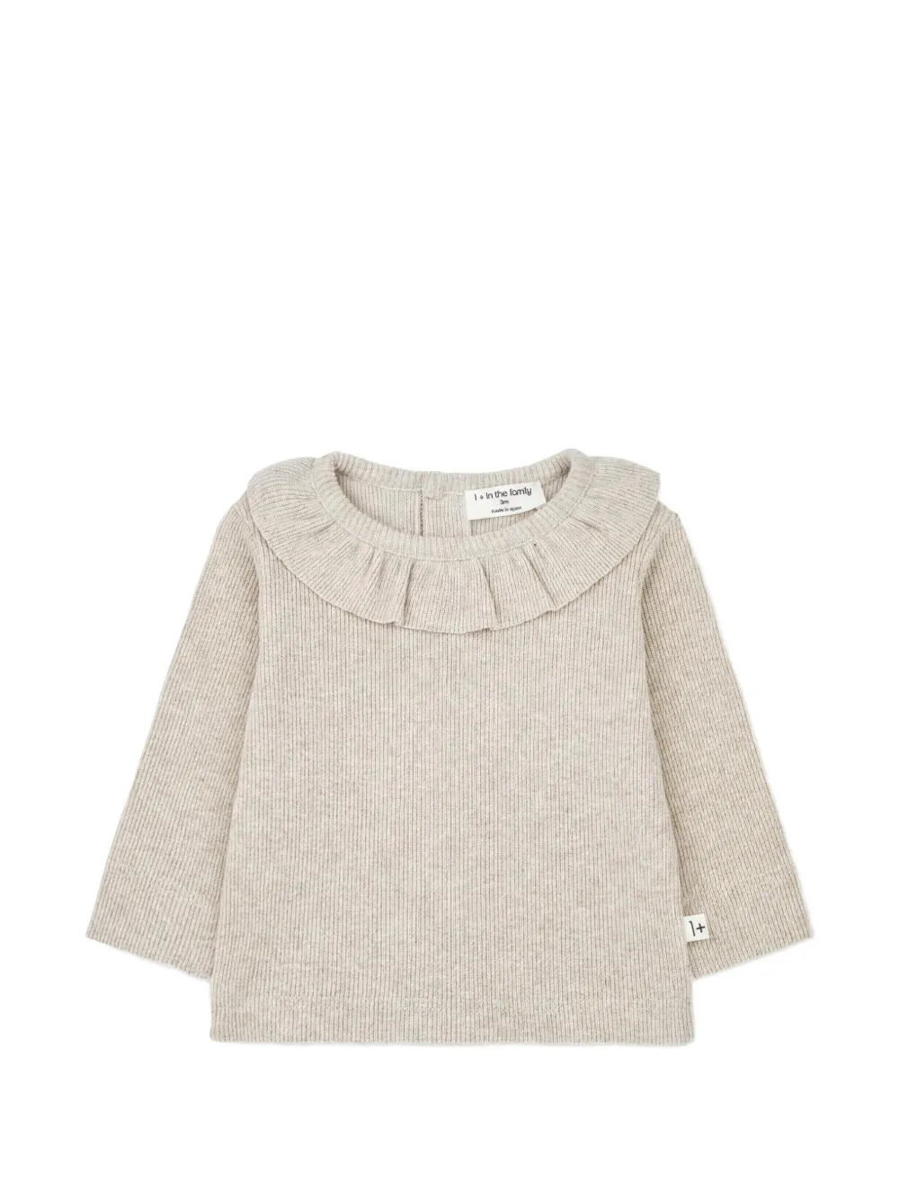 1+ In The Family ruffled long-sleeved sweater - Toni neutri