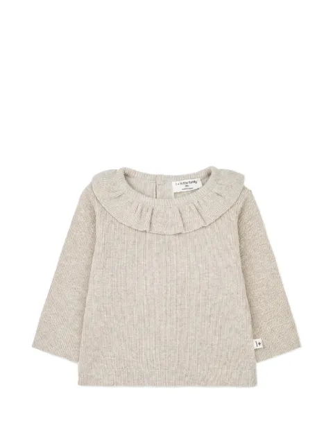1+ In The Family ruffled long-sleeved sweater