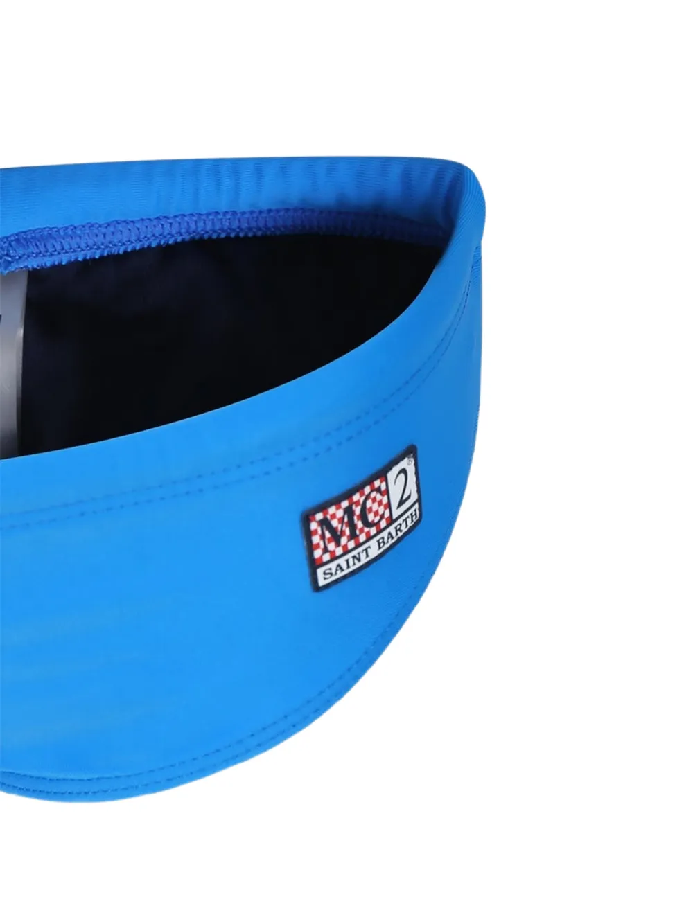 MC2 Saint Barth Kids Zwembroek met logopatch Blauw