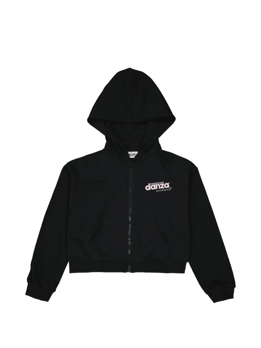 DIMENSIONE DANZA KIDS logo-print zip-up hoodie - Nero