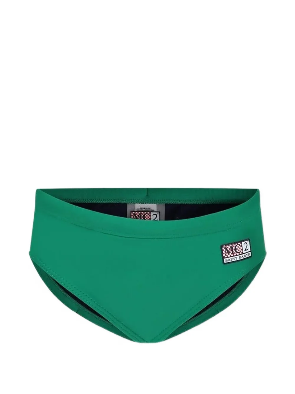 MC2 Saint Barth Kids slip de bain à patch logo - Vert MC2 Saint Barth Kids slip de bain à patch logo - Vert