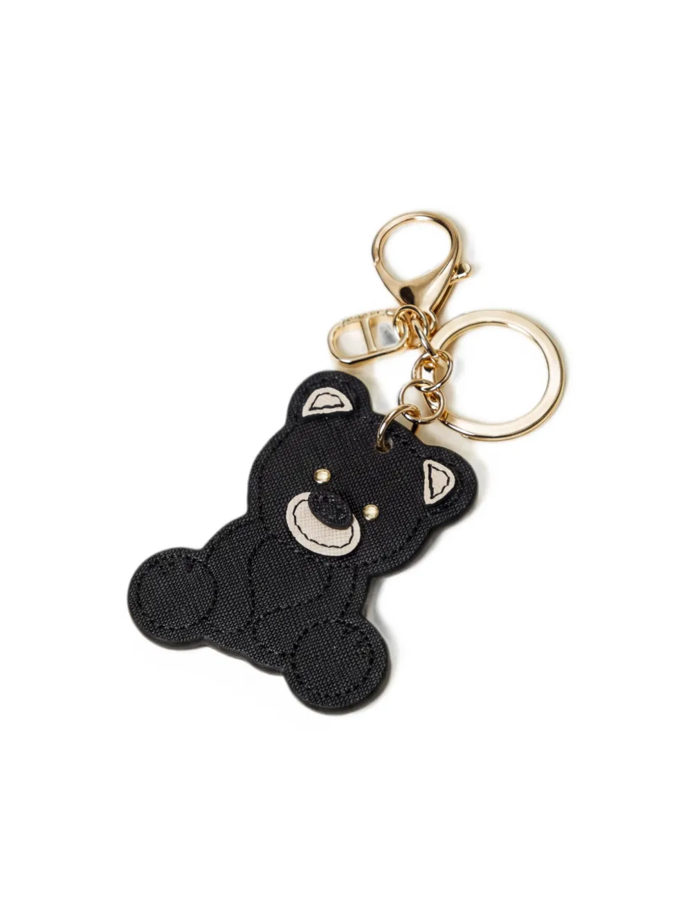 TWINSET Teddy Bear sleutelhanger met Oval T Zwart
