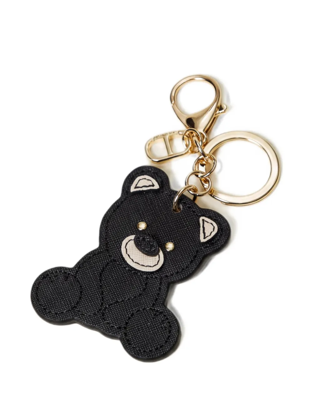 TWINSET Teddy Bear keyring with Oval T - Schwarz