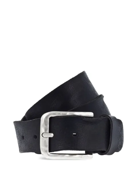 BGM LABEL hammered buckle-fastening leather belt