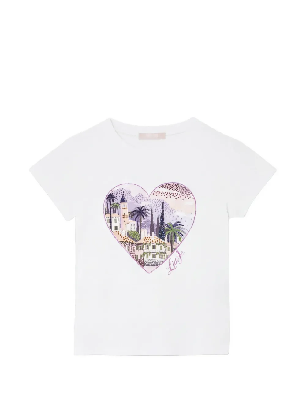 Liu Jo Kids heart-print T-shirt - Bianco