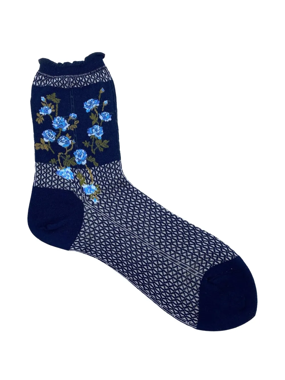 Antipast floral-motif socks - Blau