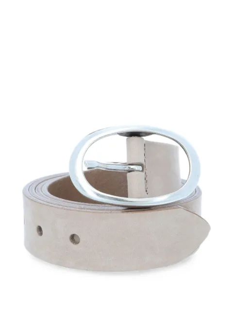 BGM LABEL oval-buckle leather belt