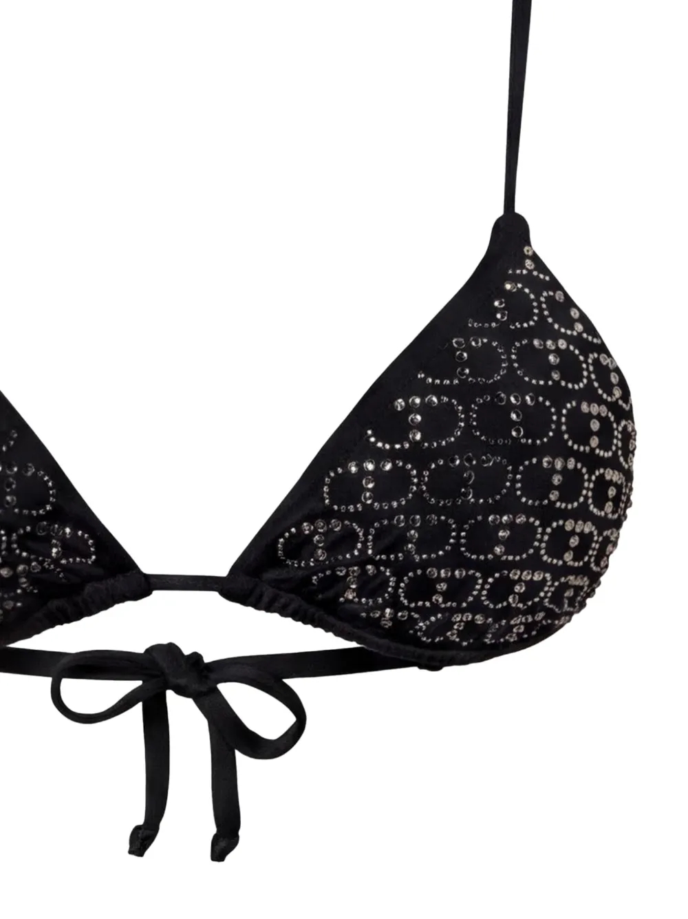 TWINSET Triangel bikinitop met Oval T stras Zwart