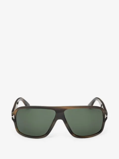 TOM FORD William tortoiseshell-effect rectangle-frame sunglasses