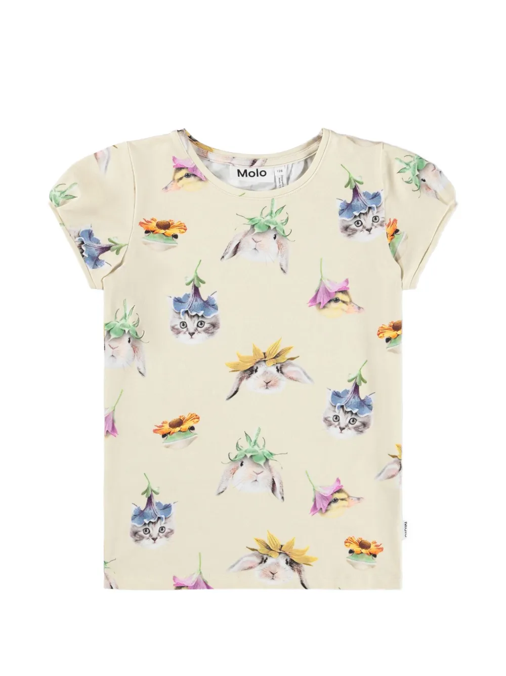 Molo Rimona floral-print T-shirt - Nude