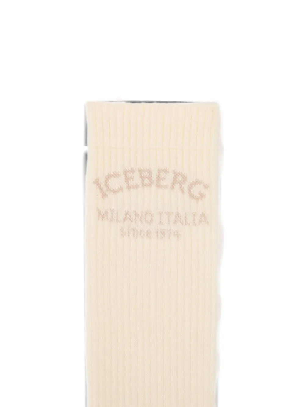 Iceberg Sokken met intarsia logo Beige