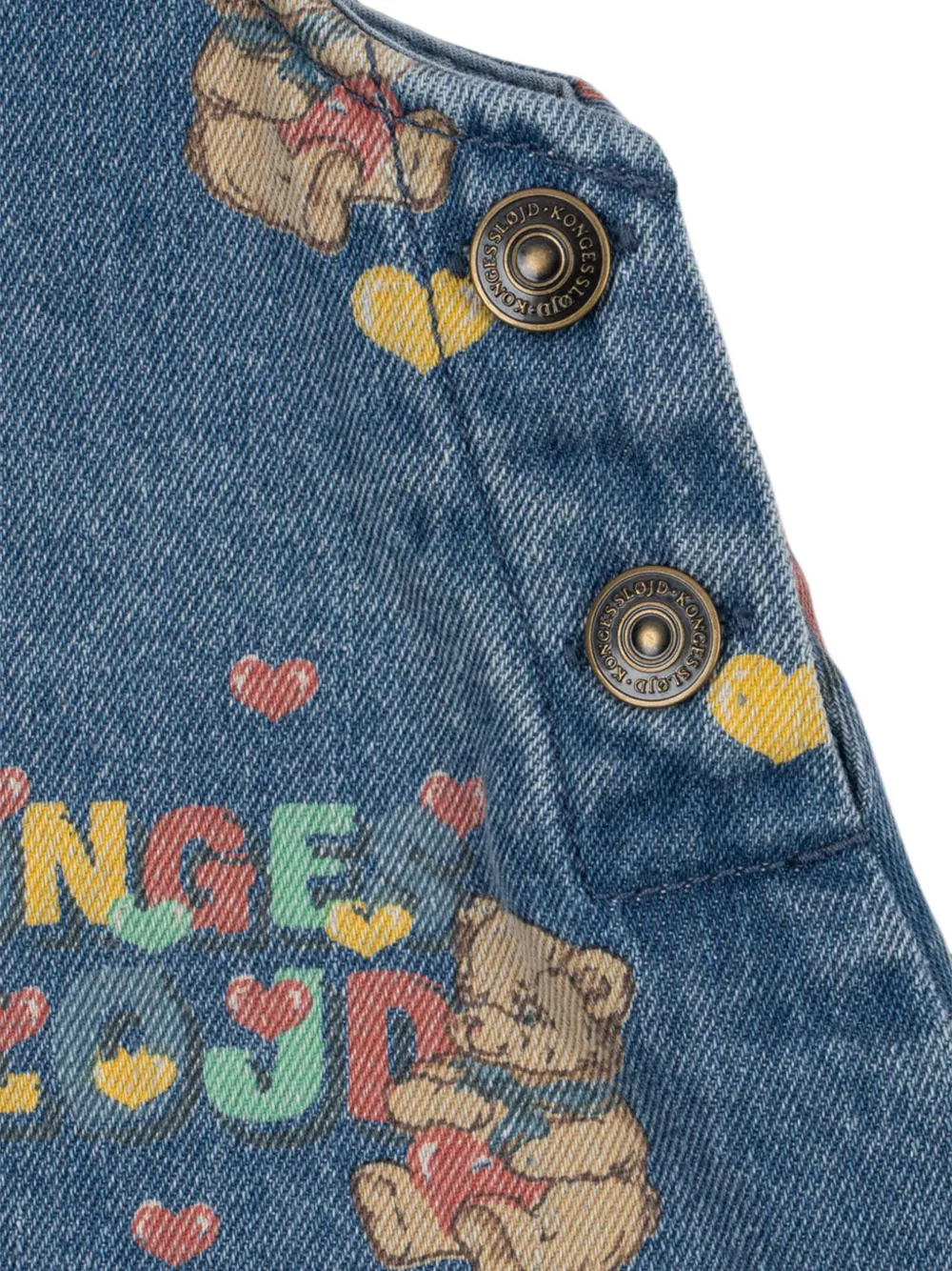 Konges Sløjd Magot jurk met teddy-print Blauw