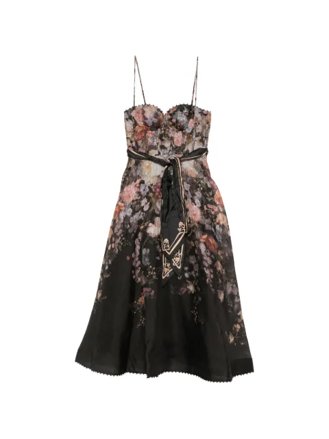 ZIMMERMANN Vestido midi Valiant Corset floral