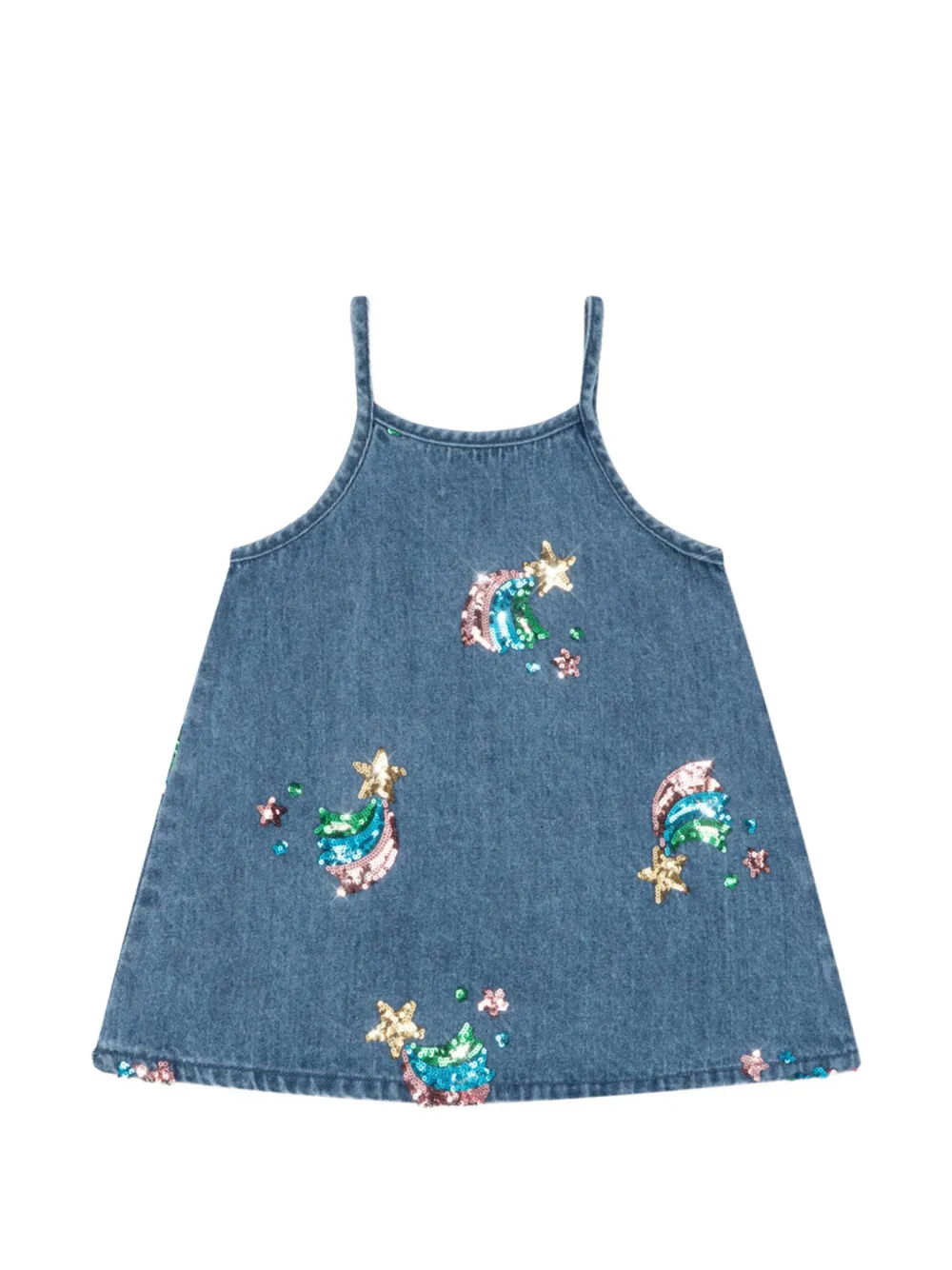 Konges Sløjd sequin-embellished denim dress - Blau