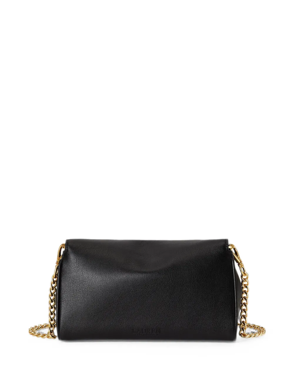 Lauren Ralph Lauren Clutch met logoplakkaat en kettingband Zwart