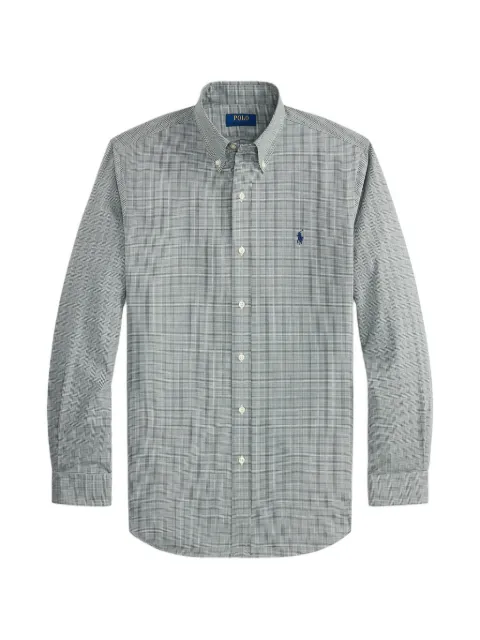 Polo Ralph Lauren camisa con logo bordado y cuadros estampados