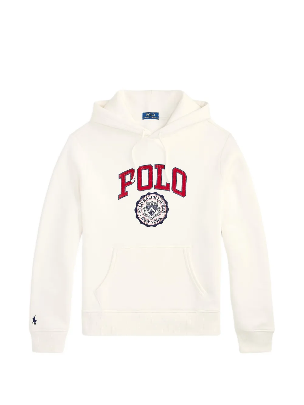 Polo Ralph Lauren logo fleece hoodie - Weiß