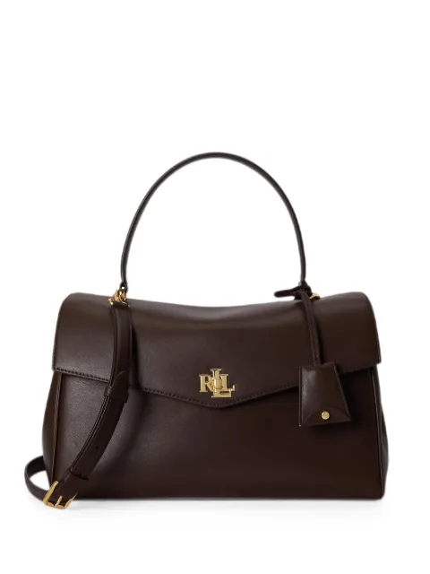 Lauren Ralph Lauren logo-plaque leather tote bag