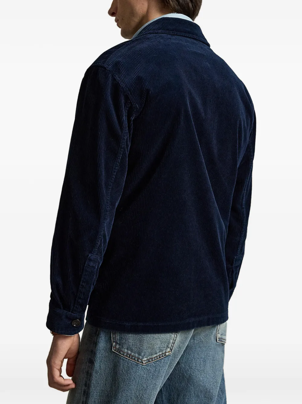 Polo Ralph Lauren Ribfluwelen blazer met drie zakken Blauw