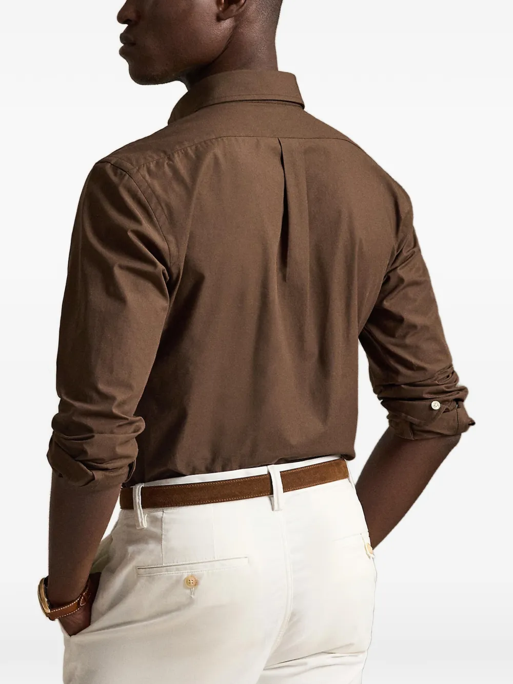 Polo Ralph Lauren Overhemd met geborduurd logo Bruin