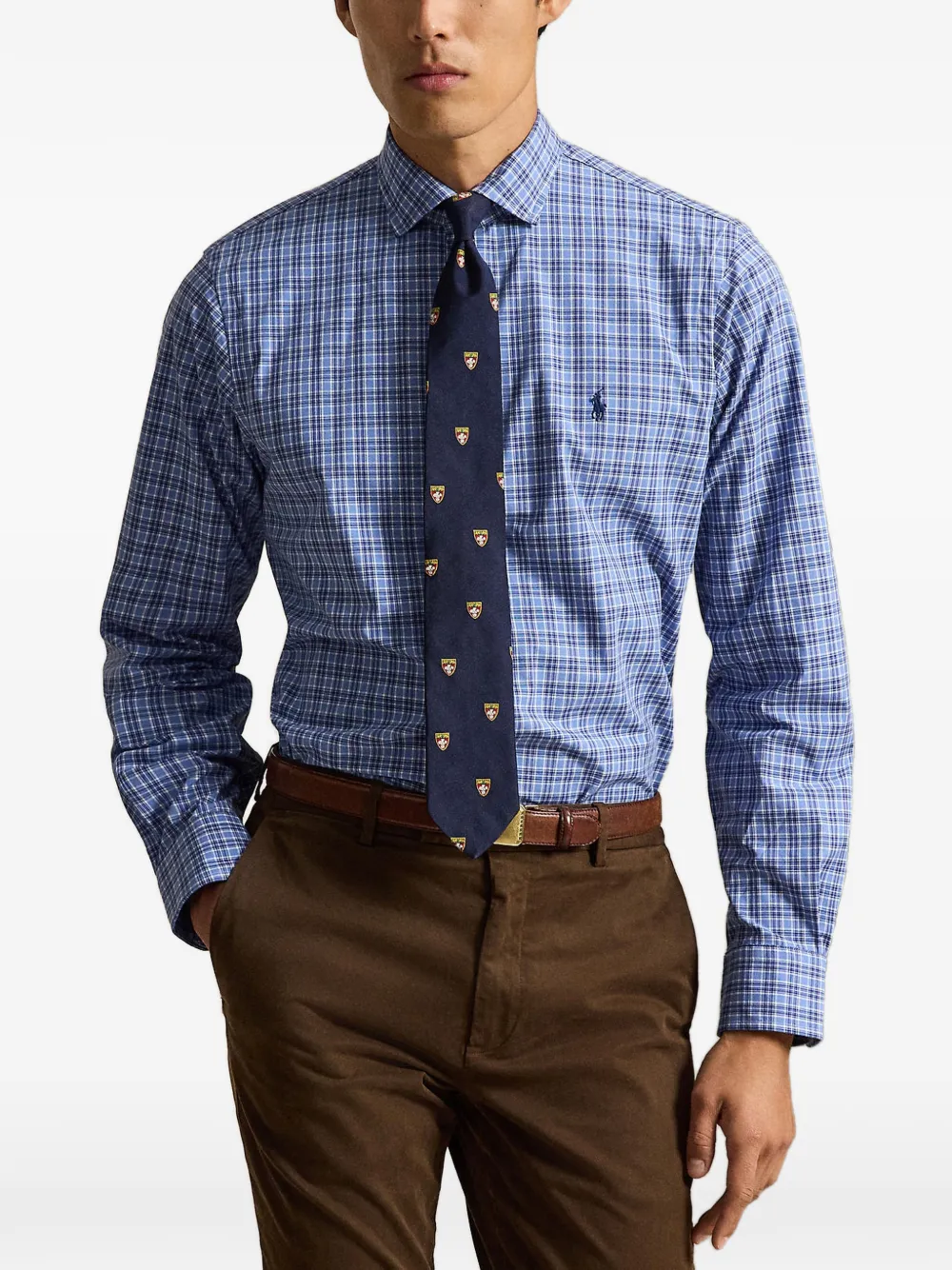 Polo Ralph Lauren Geruit popeline overhemd Blauw