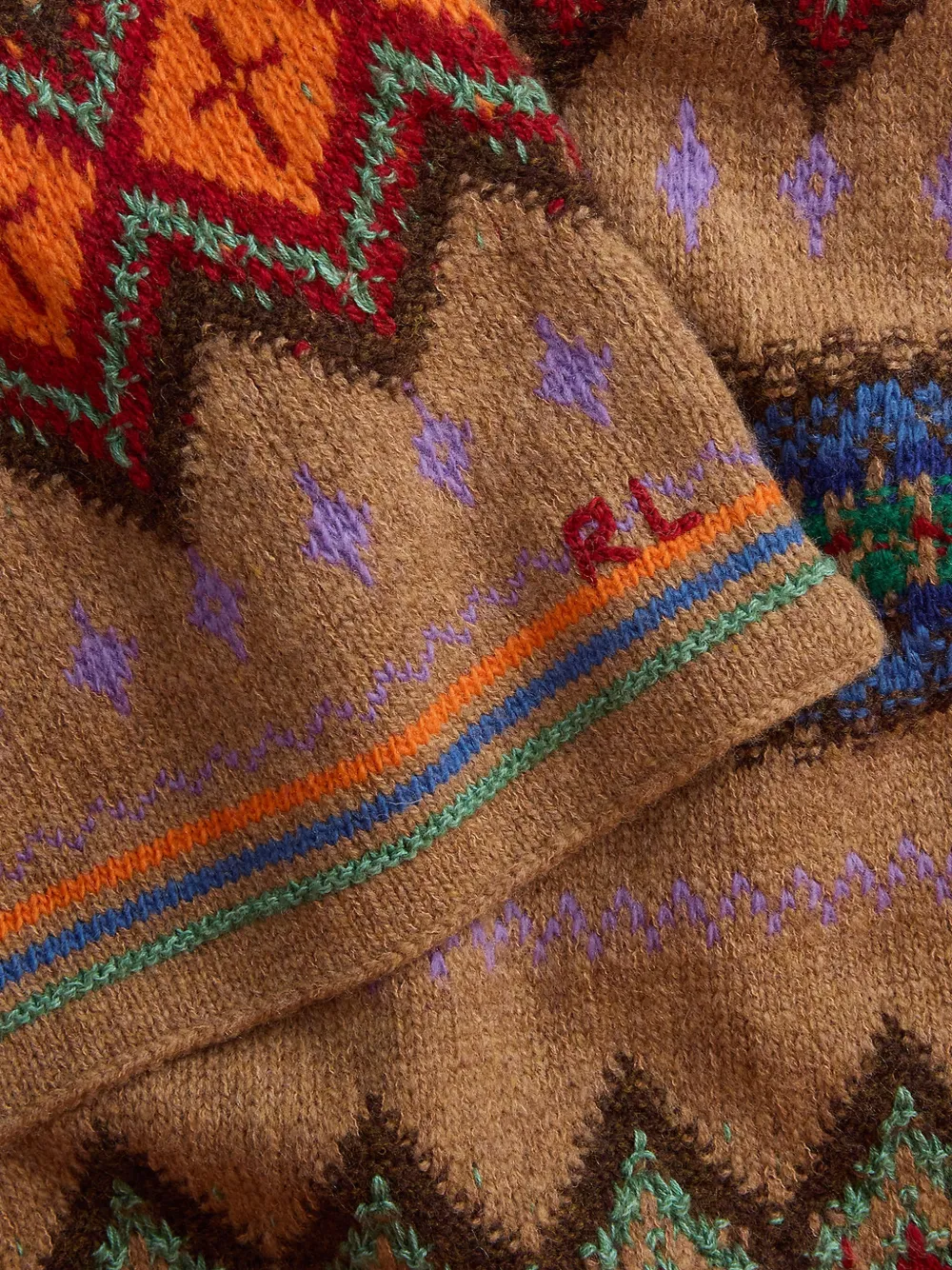 Polo Ralph Lauren Fair Isle gebreide sjaal Beige