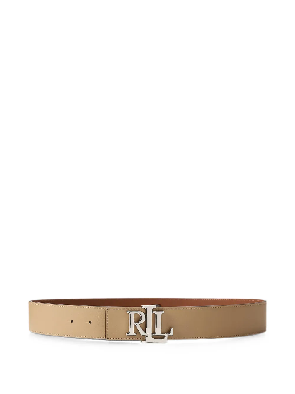 Lauren Ralph Lauren reversible logo-plaque leather belt - Marrone