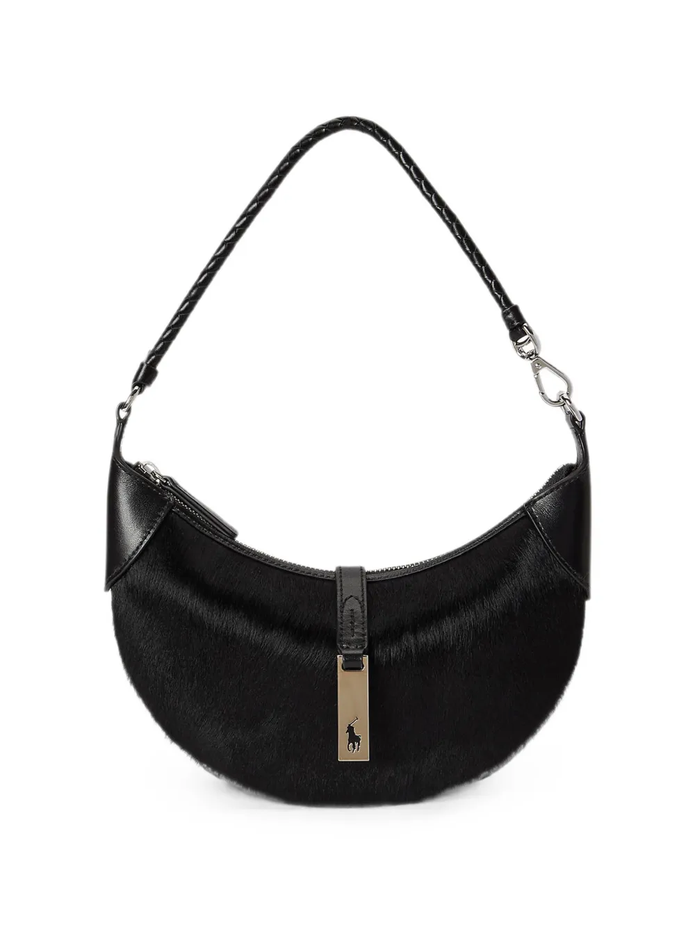 Polo Ralph Lauren Polo ID haircalf mini shoulder bag - Schwarz