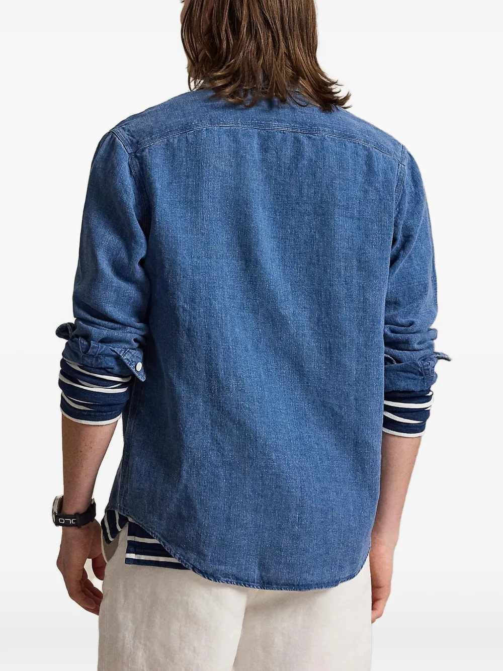 Polo Ralph Lauren Linnen overhemd met klassieke pasvorm Blauw