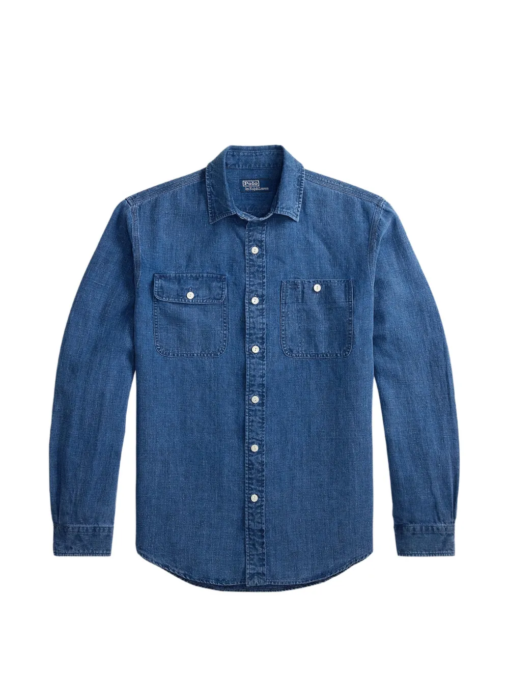 Polo Ralph Lauren classic-fit indigo linen workshirt - Blau