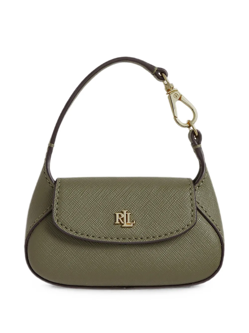 Lauren Ralph Lauren Schylar logo-plaque bag charm - Verde